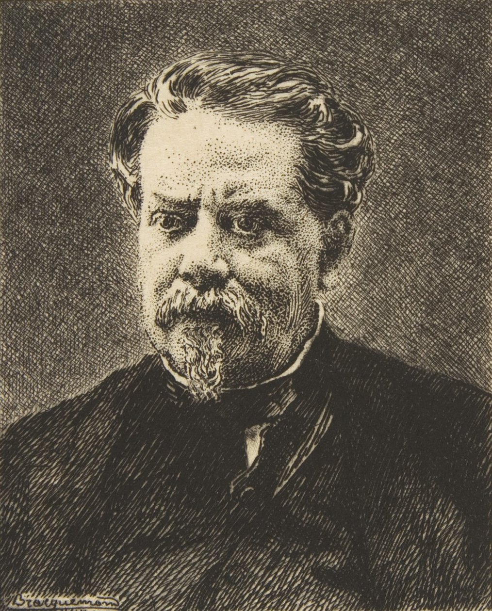 Muotokuva Benjamin Fillonista, 1876. tekijältä Felix Bracquemond