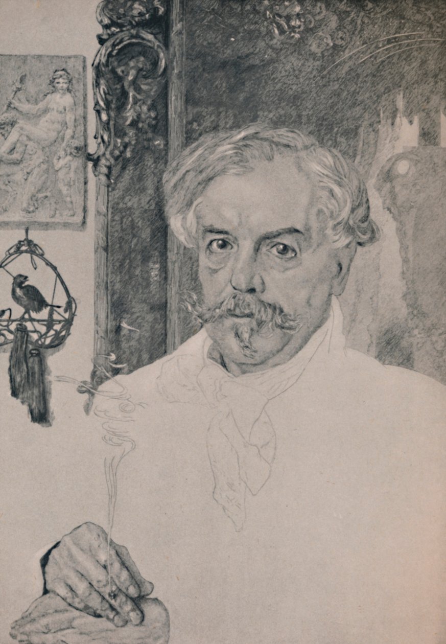 Edmond De Goncourtin muotokuva, 1882, 1946 tekijältä Felix Bracquemond