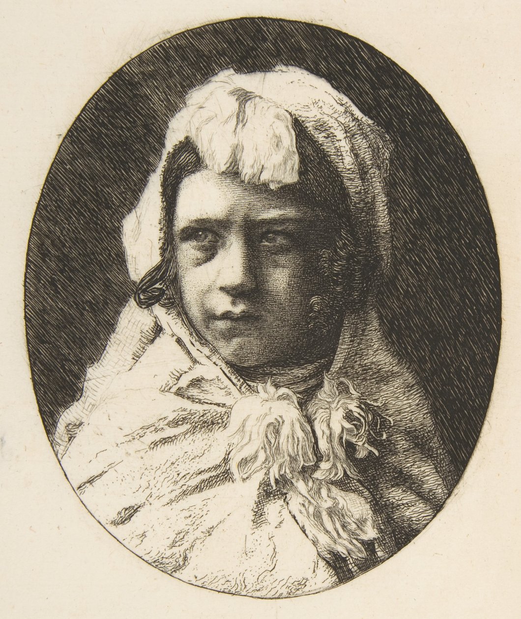 Henri Houssayen muotokuva lapsena, 1855-60. tekijältä Felix Bracquemond
