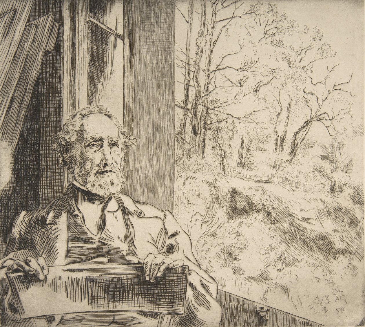 Meyer-Heinen muotokuva, 1872. tekijältä Felix Bracquemond