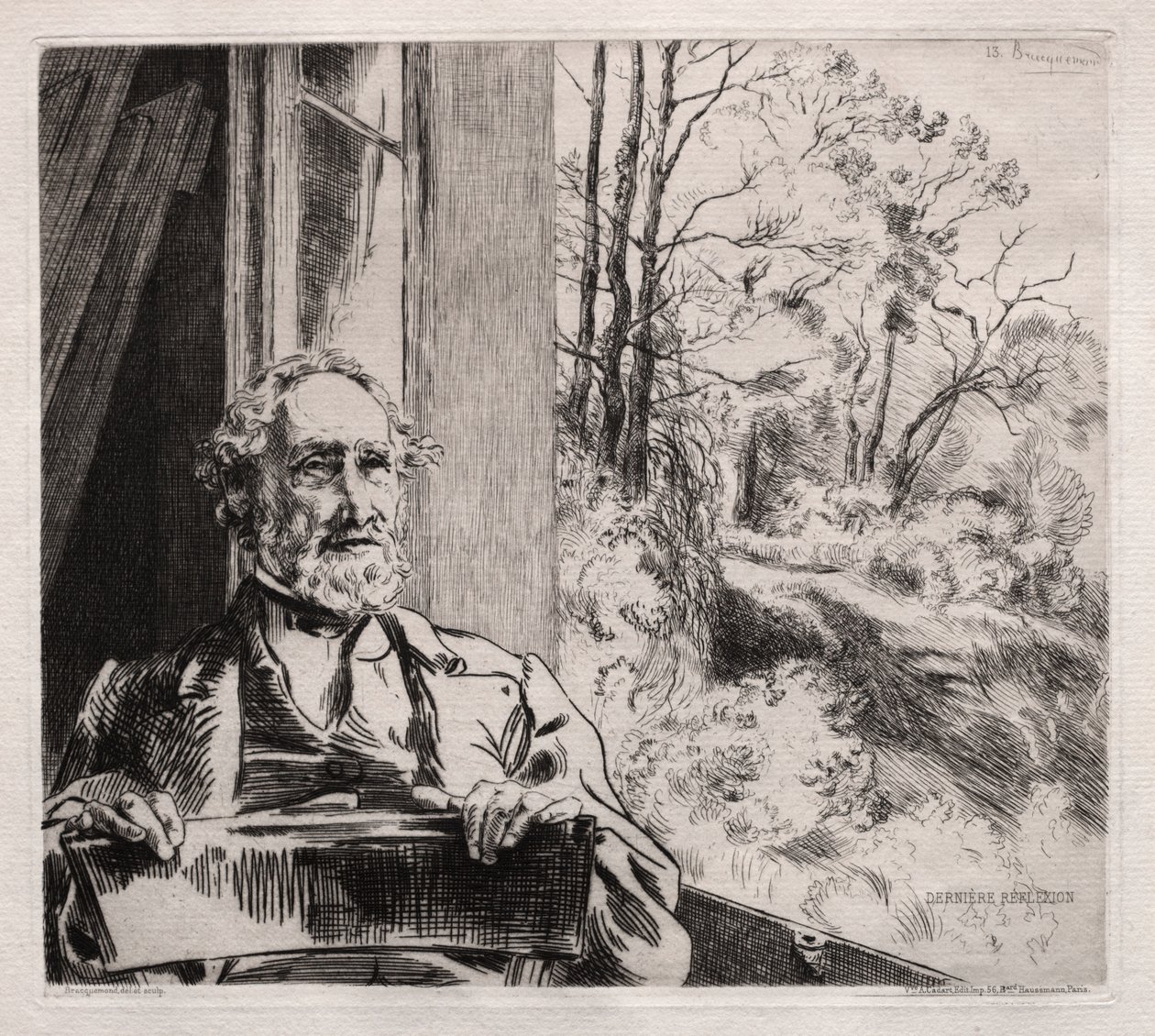 Meyer Heinen muotokuva, 1860-luku. tekijältä Felix Bracquemond