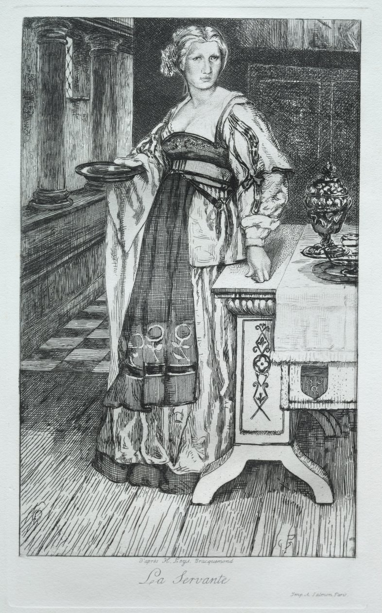 La criada, després de H. Leysfinnish tekijältä Felix Bracquemond