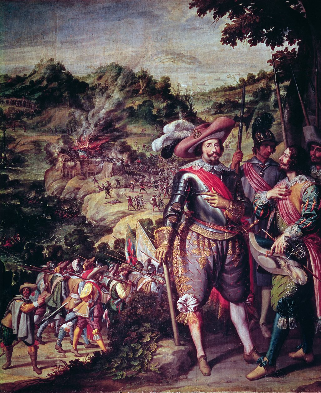 San Cristobalin saaren takaisinvaltaaminen vuonna 1634 tekijältä Felix Castello
