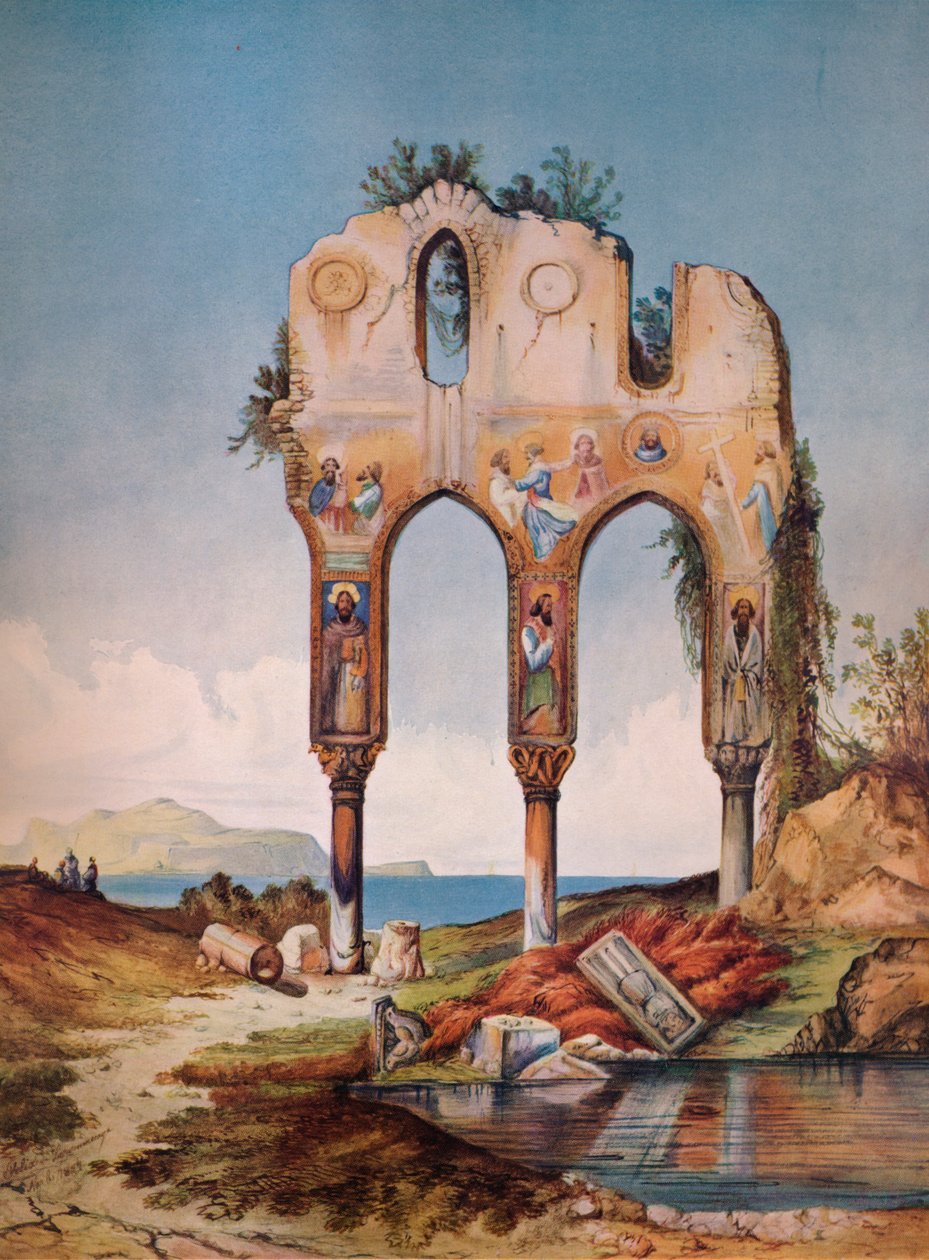 "Rauniot lähellä Palermoa", 1852, 1938 tekijältä Felix De Lapommeraye