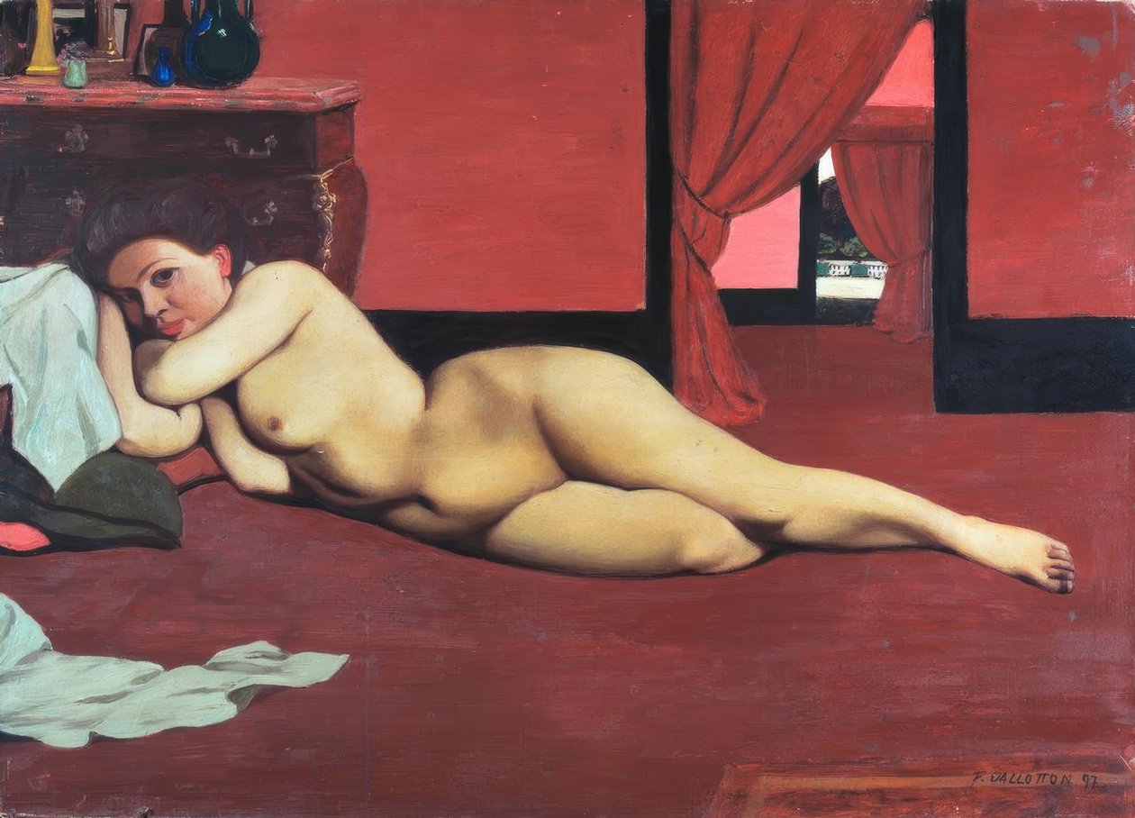 Alaston punaisessa salongissa tekijältä Felix Edouard Vallotton