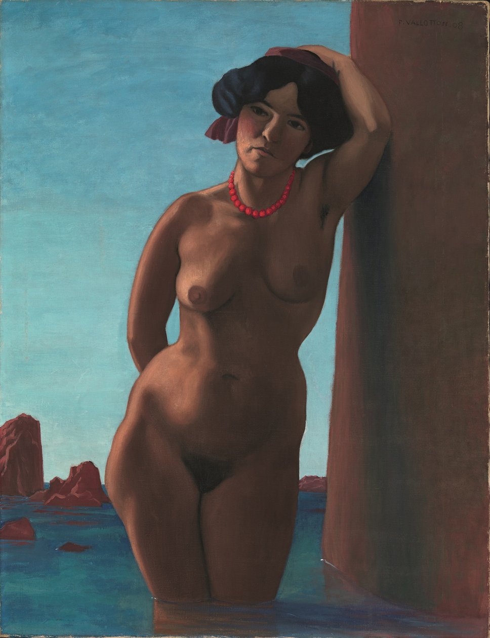 Kylpejä Red Rockissa, 1908 tekijältä Felix Edouard Vallotton