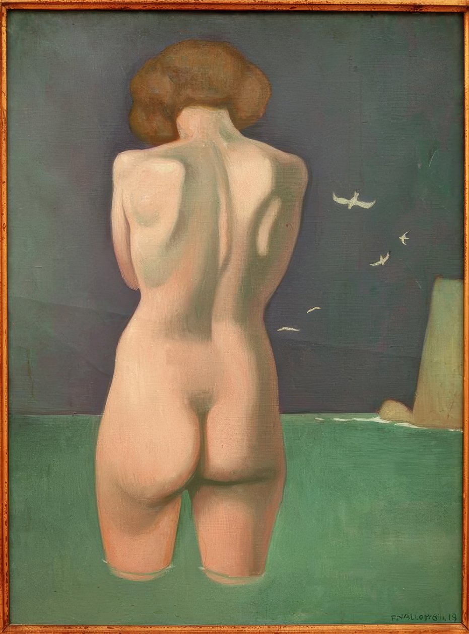 Baigneuse aux oiseaux tekijältä Felix Edouard Vallotton
