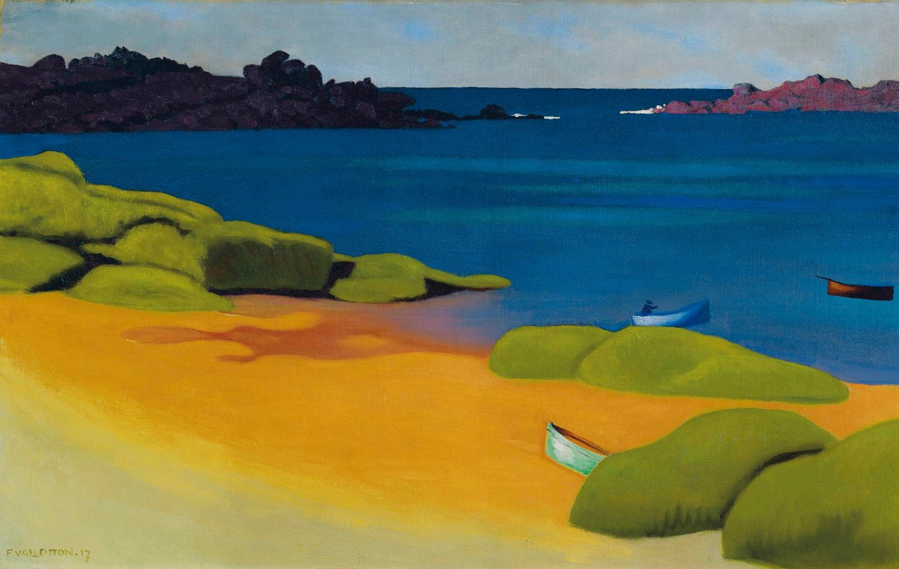 Bay at Tregastel, 1917 tekijältä Felix Edouard Vallotton