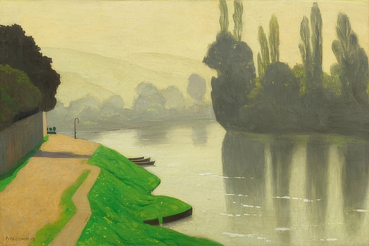 Aamusumu Les Andelysissa. 1917 tekijältä Felix Edouard Vallotton