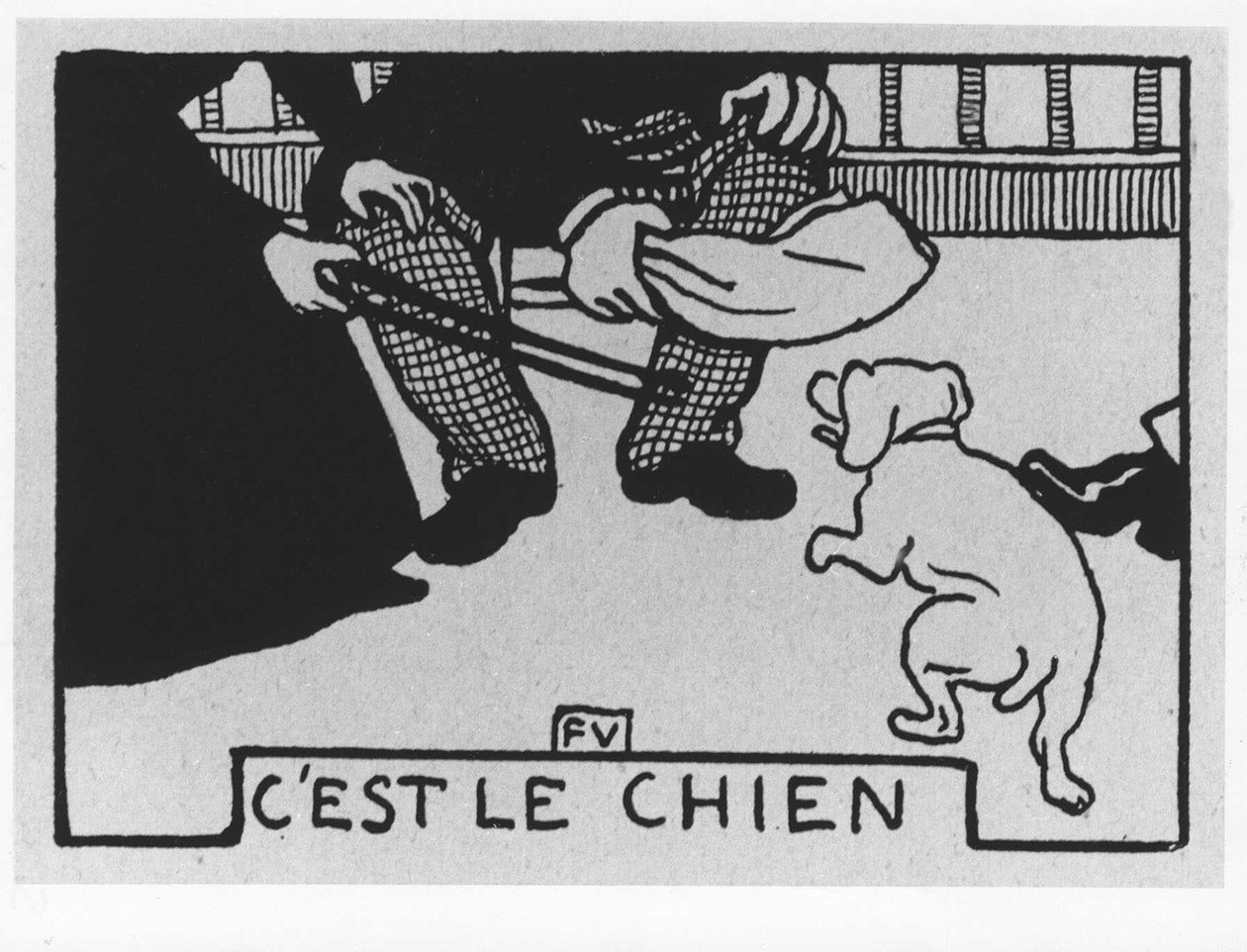 Porkkanakarva: ""se on koira"", Jules Renard, kuvitus Felix Vallotton, toim. Flammarion. tekijältä Felix Edouard Vallotton