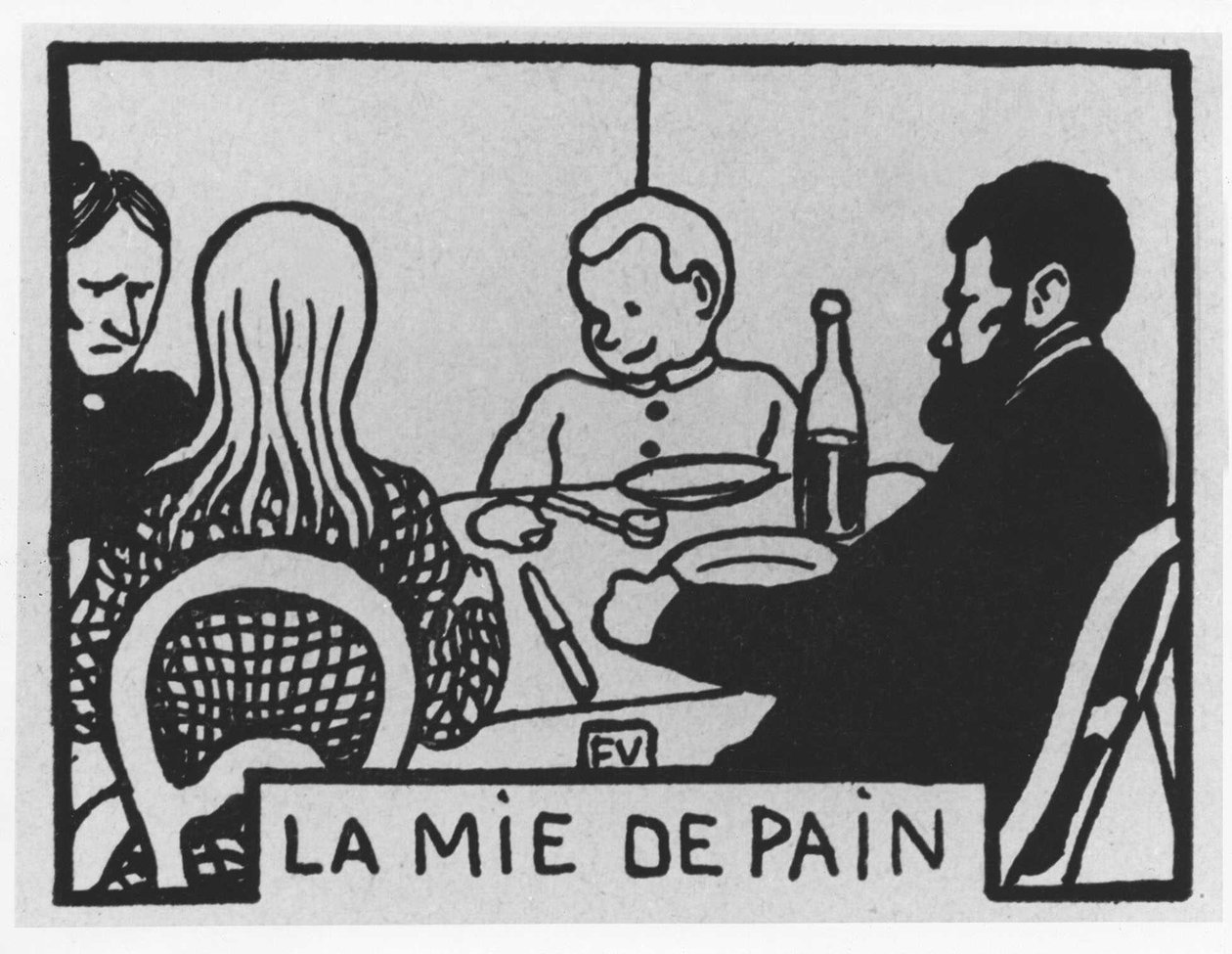 Porkkanakarva: ""la crumb de pain"", Jules Renard, kuvitus Felix Vallotton, toim. Flammarion. tekijältä Felix Edouard Vallotton
