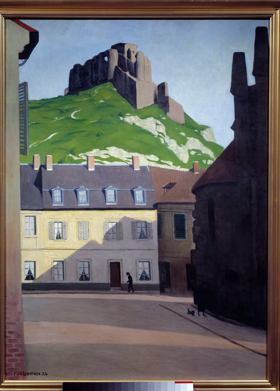 Chateau Gaillard Les Andelysissa. Felix Vallottonin maalaus (1865 - 1925) tekijältä Felix Edouard Vallotton