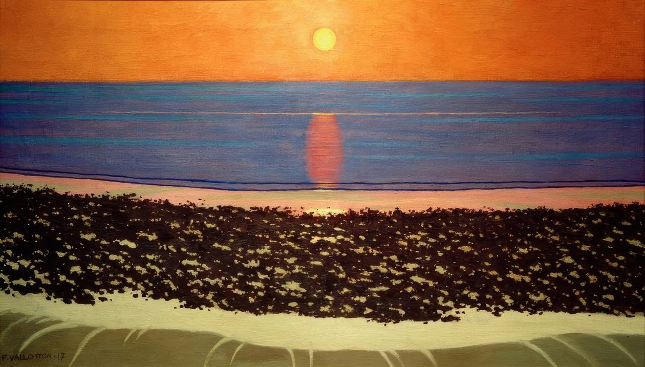Coucher de soleil, Villerville tekijältä Felix Edouard Vallotton