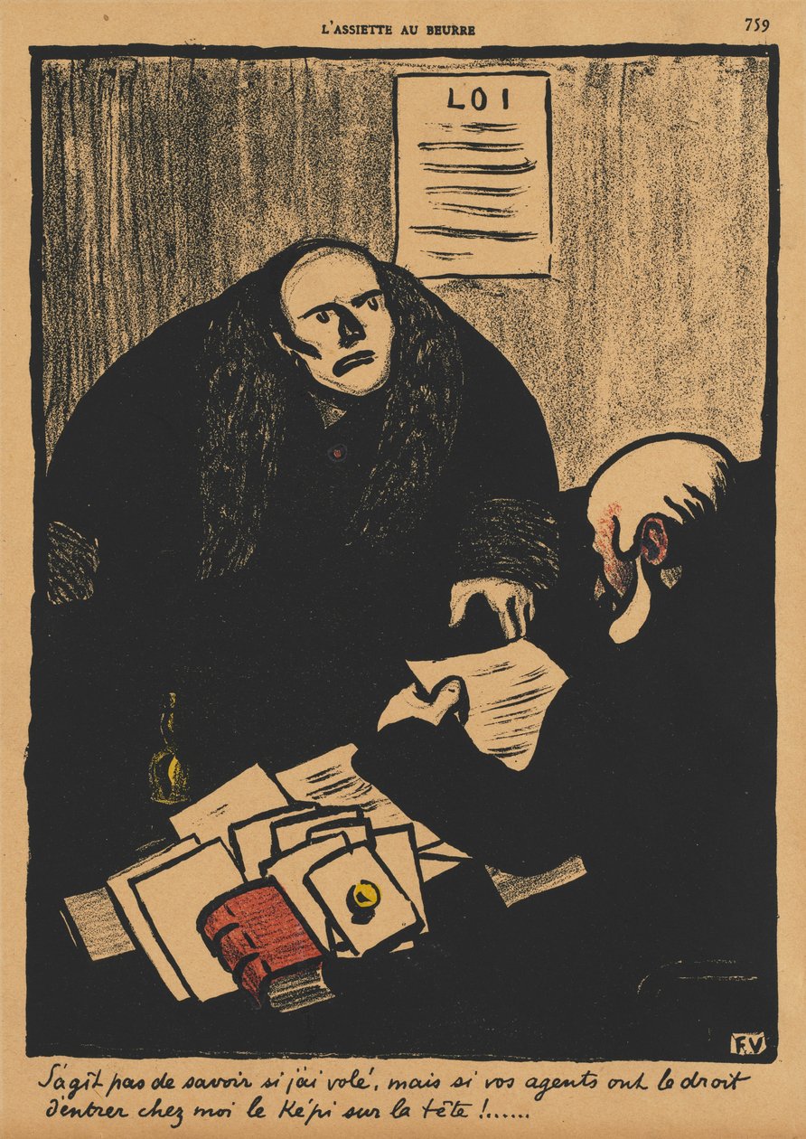 Rikokset ja rangaistukset II, 759: Kysymys ei ole siitä, onko... , 1873. tekijältä Felix Edouard Vallotton
