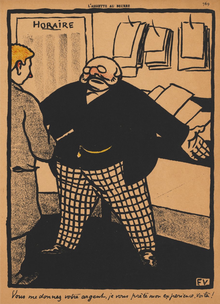 Rikokset ja rangaistukset XII, 759: Annat minulle rahasi, 1869. tekijältä Felix Edouard Vallotton