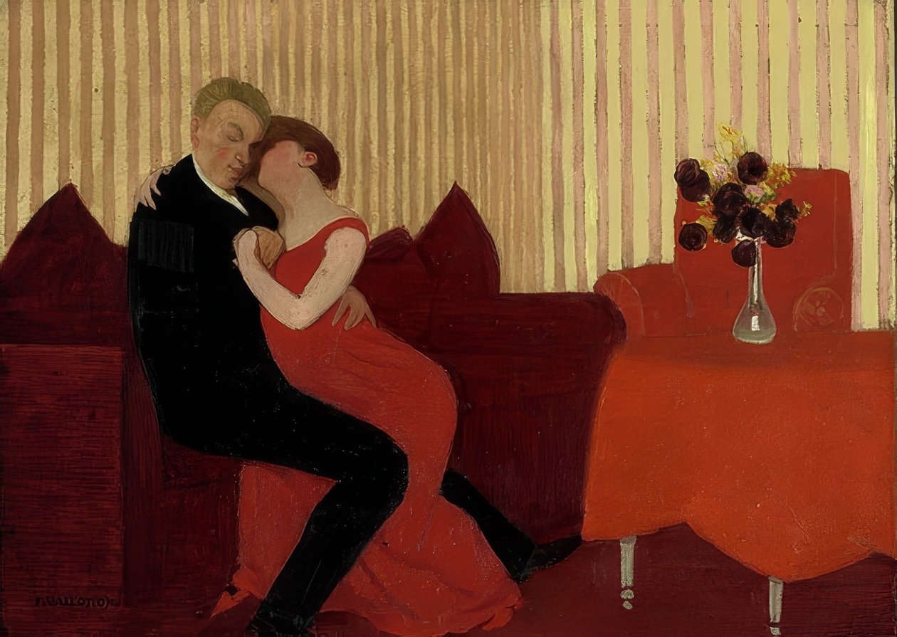 Valhe (Le mensonge). 1898 tekijältä Felix Edouard Vallotton