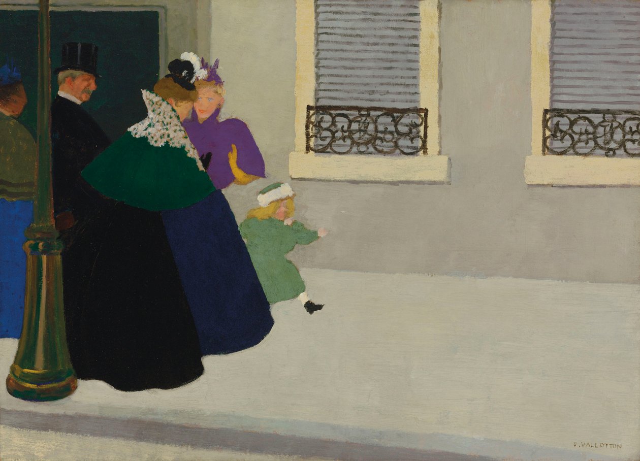 Ulkona kävelylle, c. 1895. tekijältä Felix Edouard Vallotton