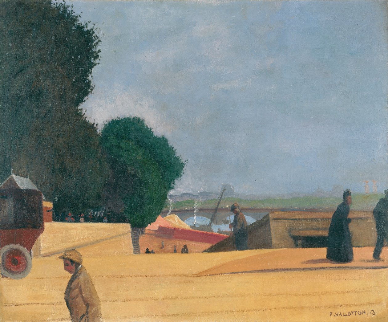 Sisäänkäynti Pont de l"Almaan, 1913 tekijältä Felix Edouard Vallotton