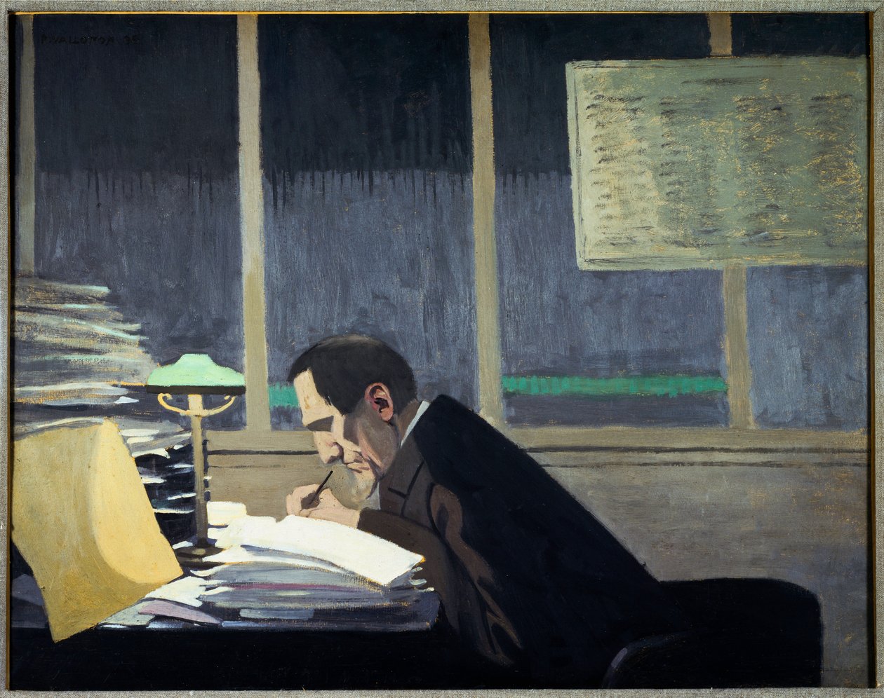 Felix Feneon Revue Blanchessa (öljy aluksella tekijältä Felix Edouard Vallotton