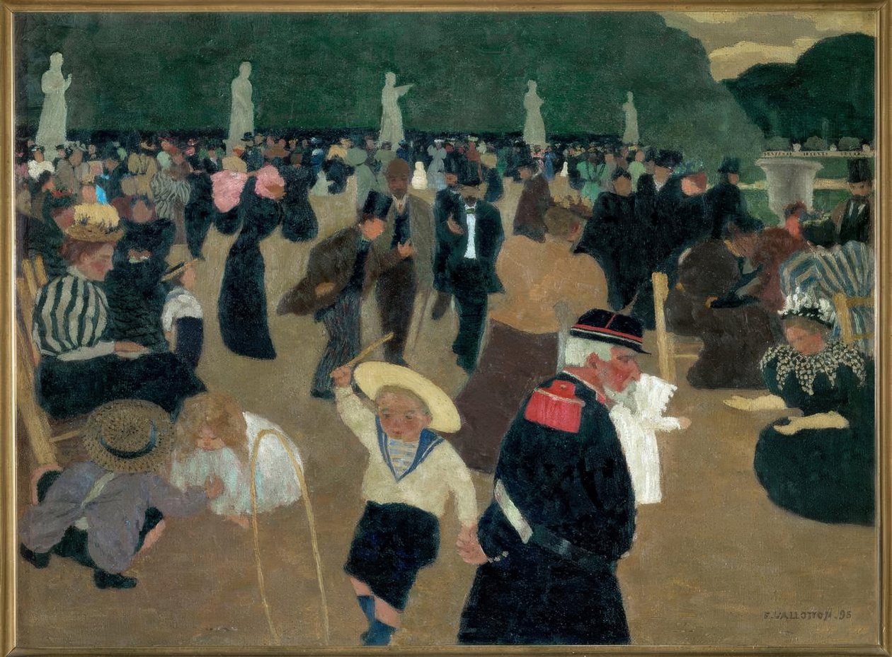 Jardin du Luxembourg tekijältä Felix Edouard Vallotton