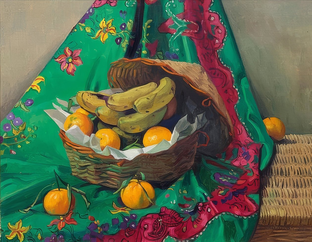 Kori mandariineilla ja banaaneilla. 1923 tekijältä Felix Edouard Vallotton