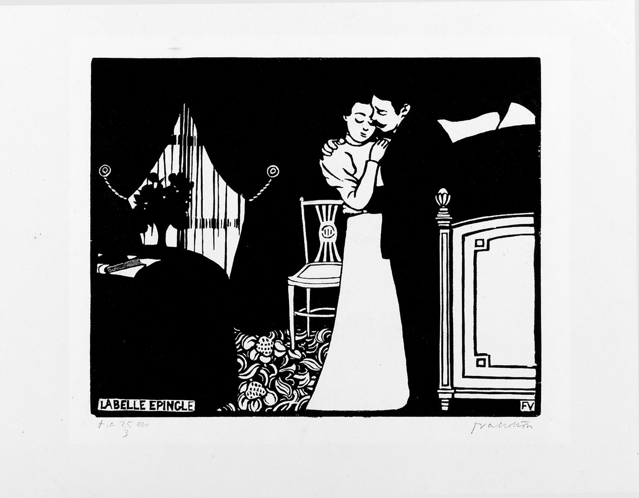 Kaunis hiusneula, 1897-98 tekijältä Felix Edouard Vallotton