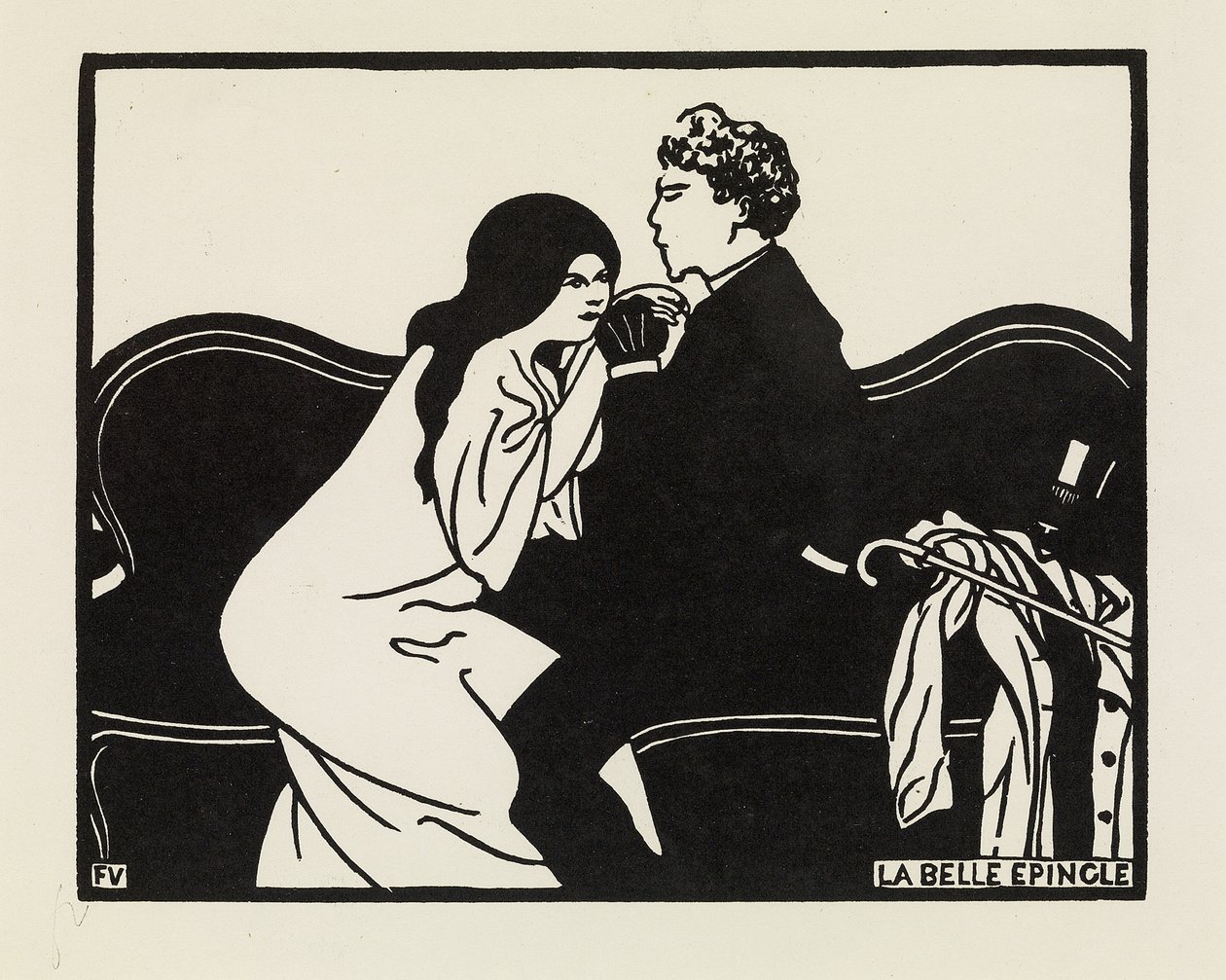 Kaunis hiusneula, 1897 tekijältä Felix Edouard Vallotton