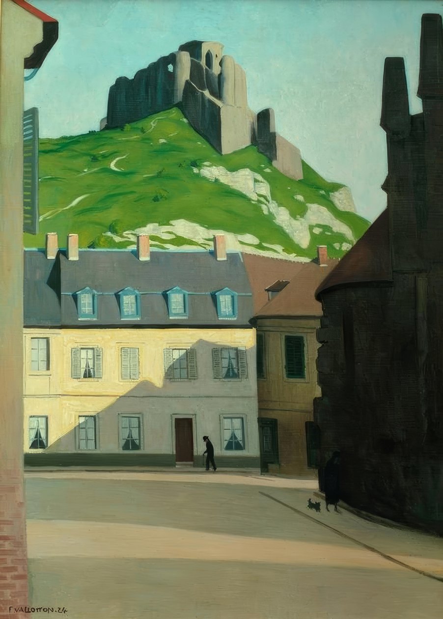 La Chateau Gaillard ja paikka des Andelys tekijältä Felix Edouard Vallotton