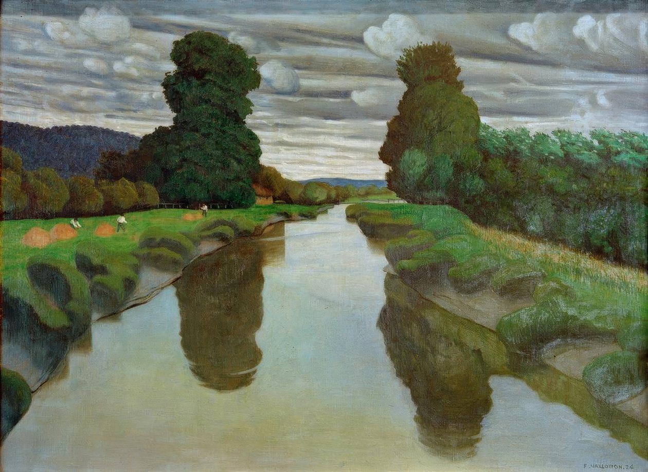 La Risle pres Berville tekijältä Felix Edouard Vallotton