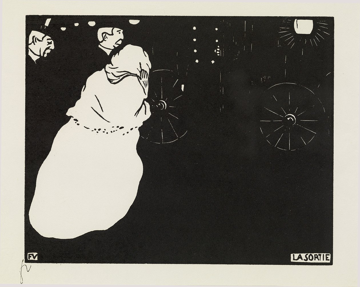 Uloskäynti, 1895 tekijältä Felix Edouard Vallotton