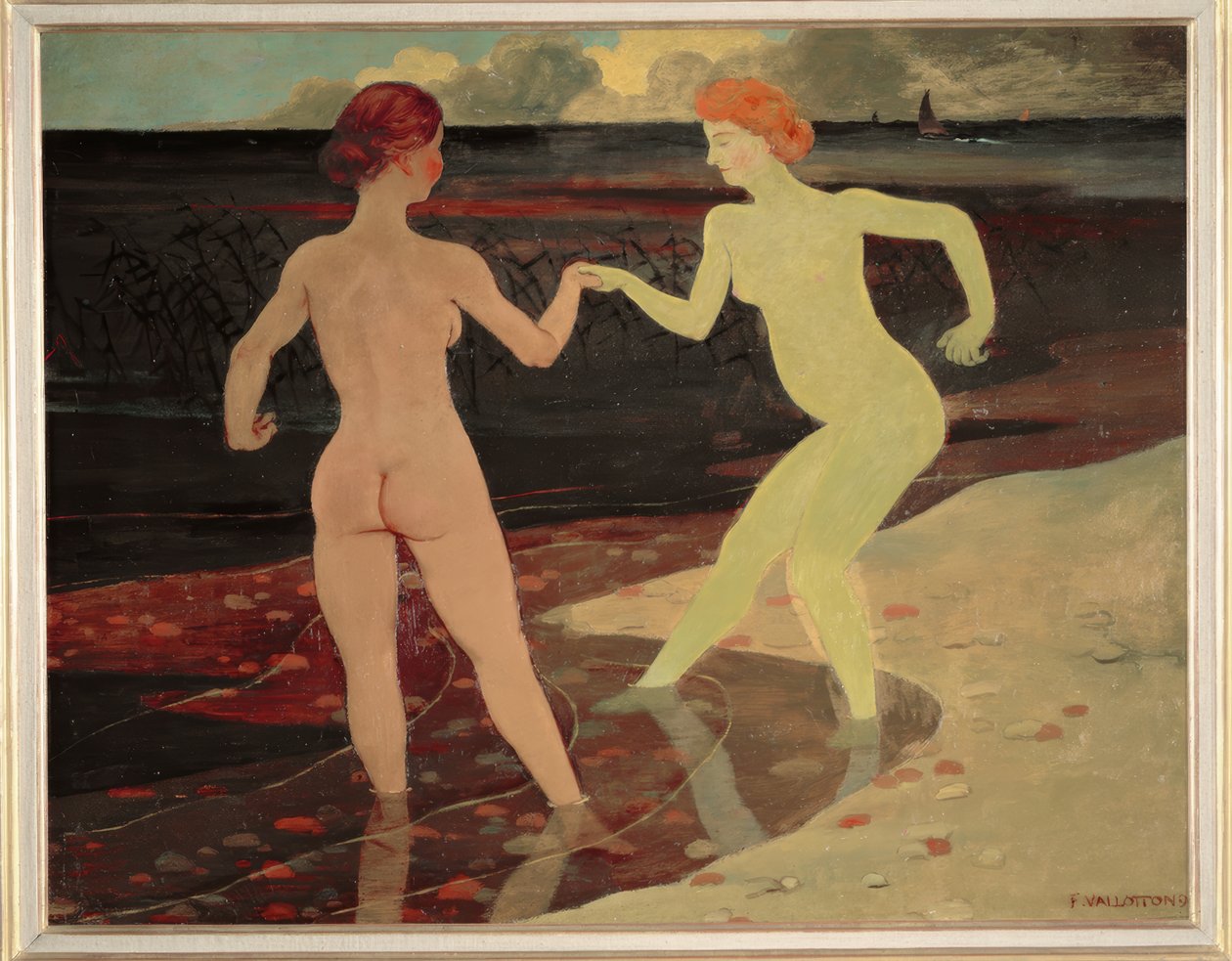 La maîtresse et la servante tekijältä Felix Edouard Vallotton