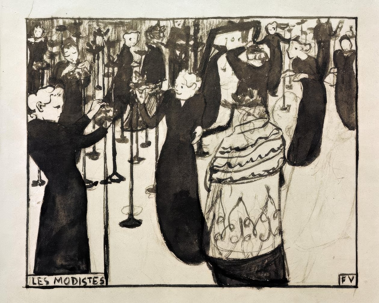 La modiste tekijältä Felix Edouard Vallotton