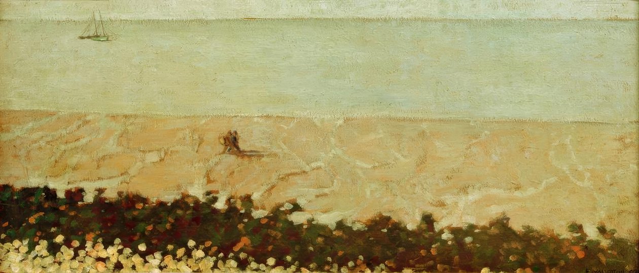 La Plage de Villerville tekijältä Felix Edouard Vallotton