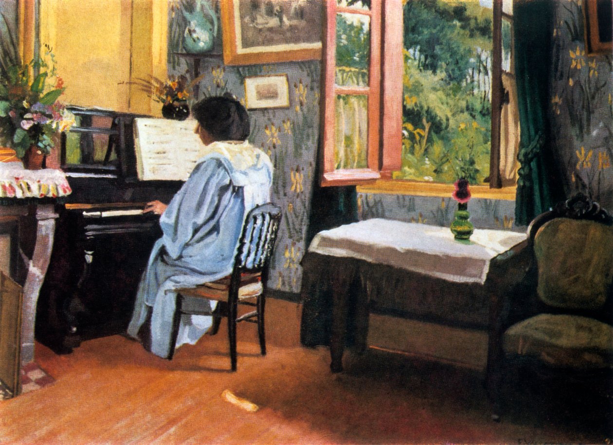 Lady at the Piano, 1904. tekijältä Felix Edouard Vallotton