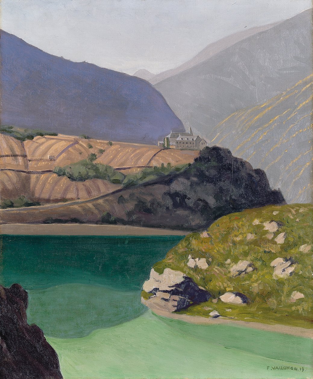 Lake Geronde, Sierre, 1919 tekijältä Felix Edouard Vallotton