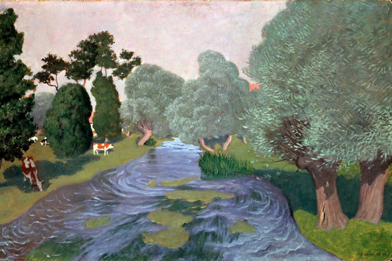 Maisema Normandiassa, Arques-la-Bataille, 1903. tekijältä Felix Edouard Vallotton