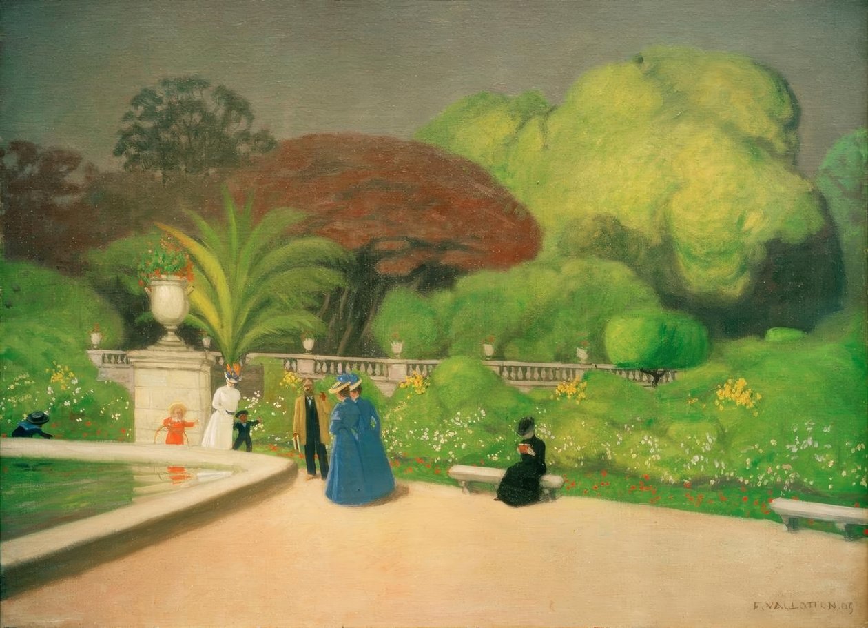 Le Jardin du Luxembourg tekijältä Felix Edouard Vallotton