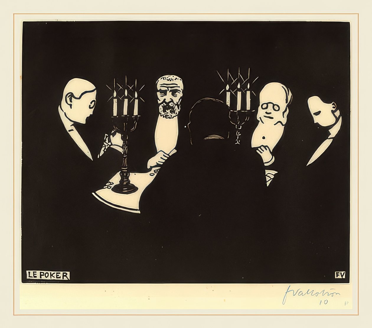 Poker. 1896 tekijältä Felix Edouard Vallotton