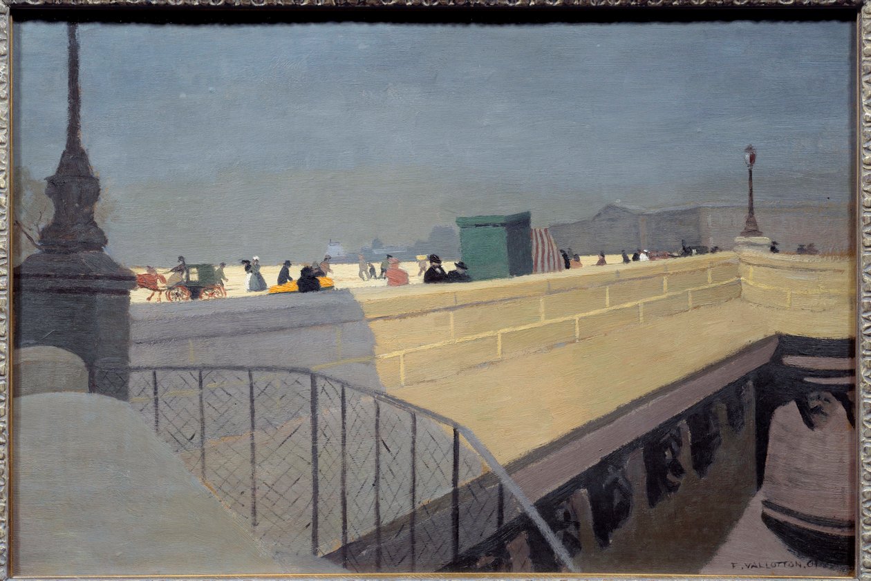 Pont Neuf Pariisissa Felix Vallottonin (1865-1925) maalaus 1901 su. 0,38 x 0,57 m Winterthur. Taidemuseo tekijältä Felix Edouard Vallotton