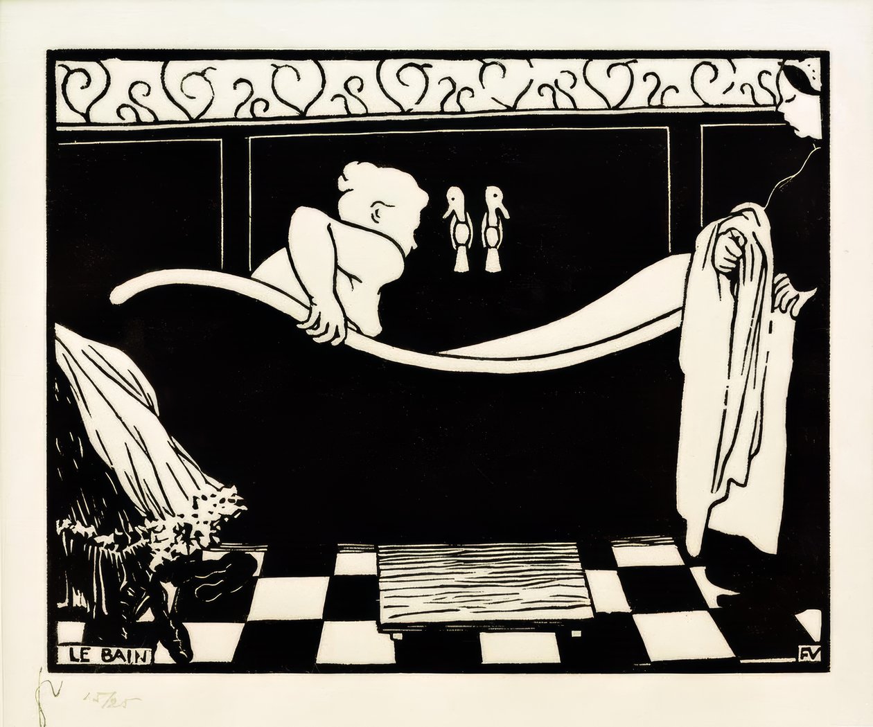 Le bain tekijältä Felix Edouard Vallotton