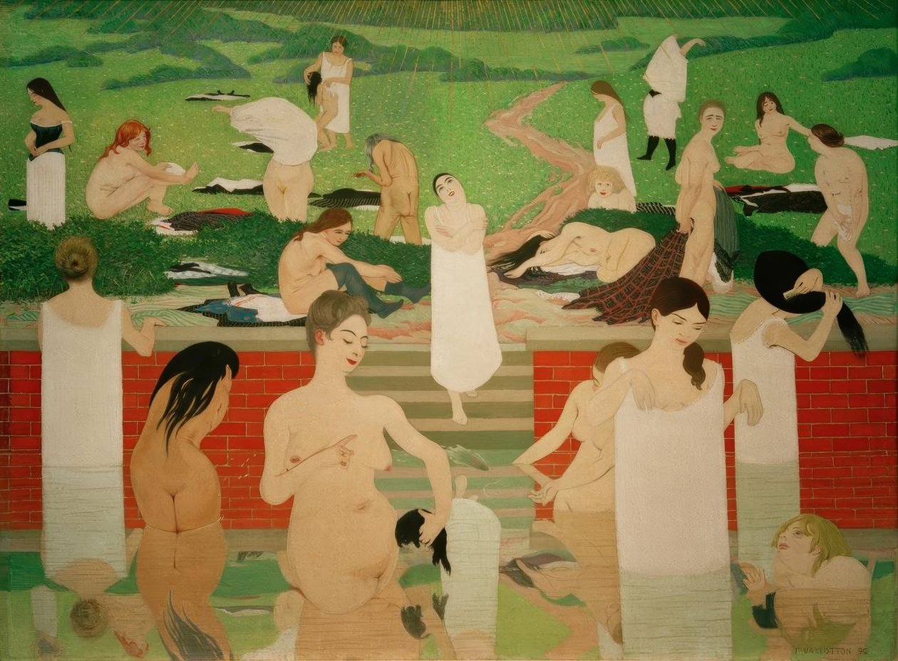 Le bain au soir d’été tekijältä Felix Edouard Vallotton