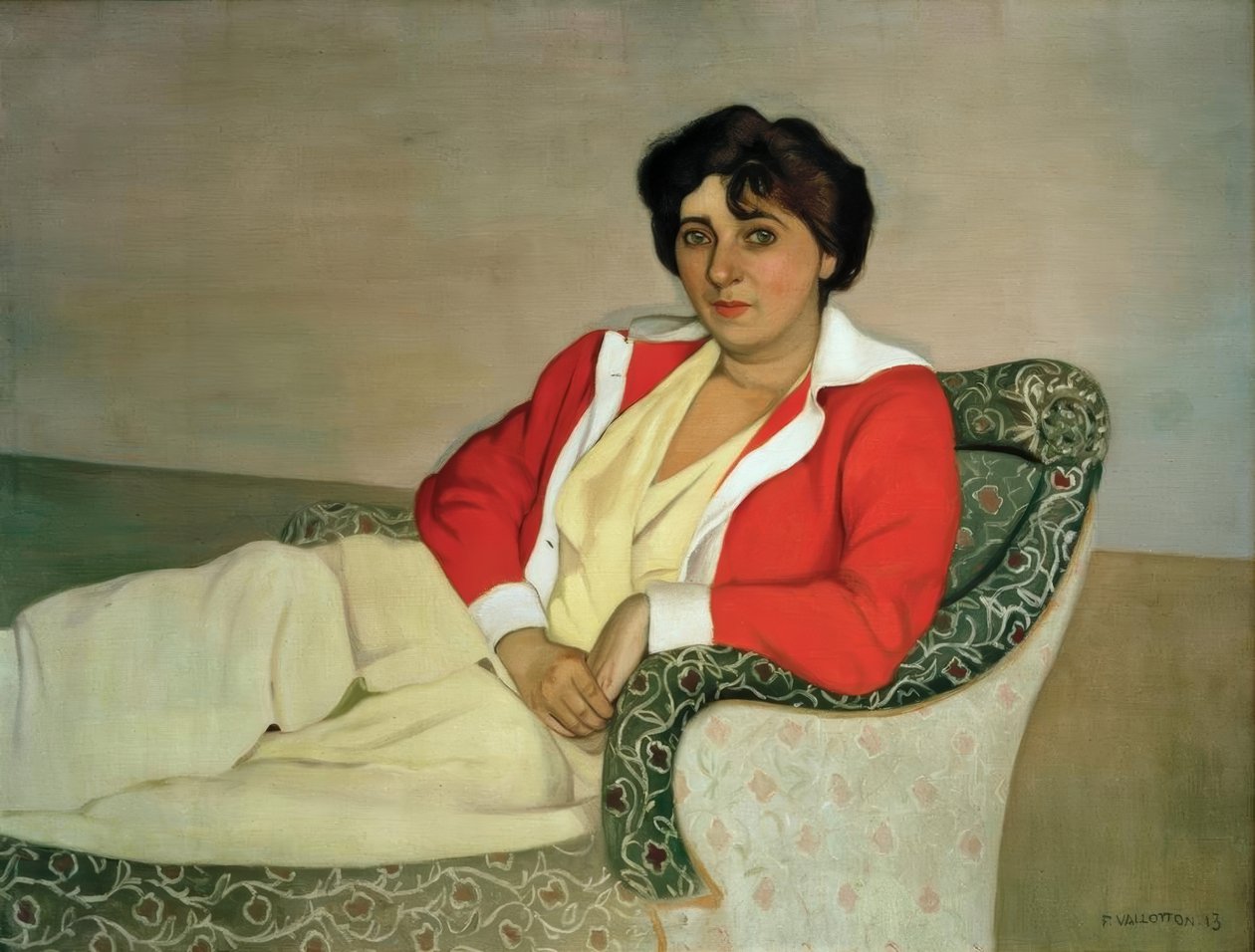 Le chandail rouge tekijältä Felix Edouard Vallotton