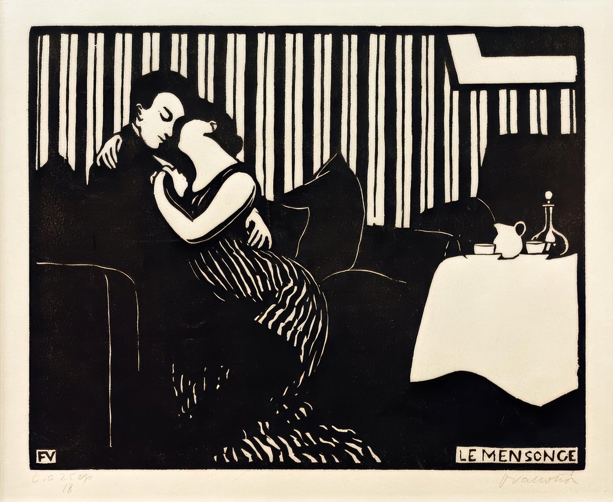 Le mensonge tekijältä Felix Edouard Vallotton