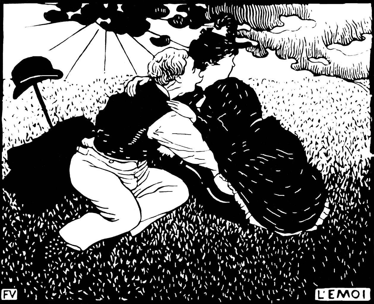Itse. Felix Edouard Vallottonin puupiirros (1865-1925) tekijältä Felix Edouard Vallotton