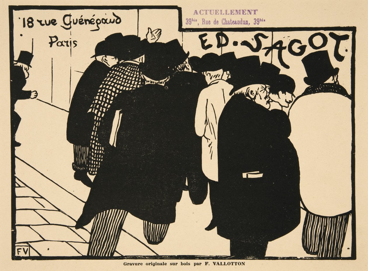 Les Amateurs d? Estampes, pub. 1892 tekijältä Felix Edouard Vallotton