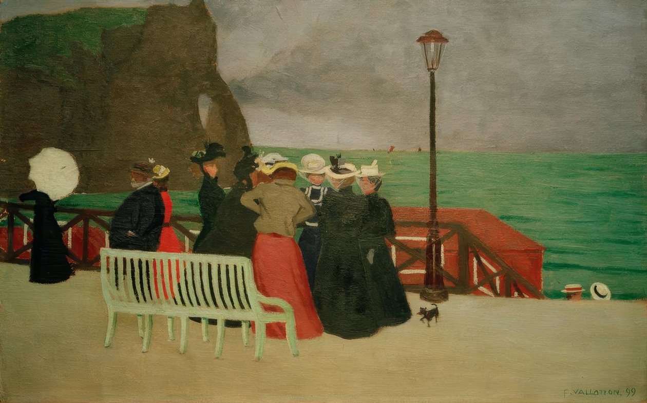 Les planches à Etretat tekijältä Felix Edouard Vallotton