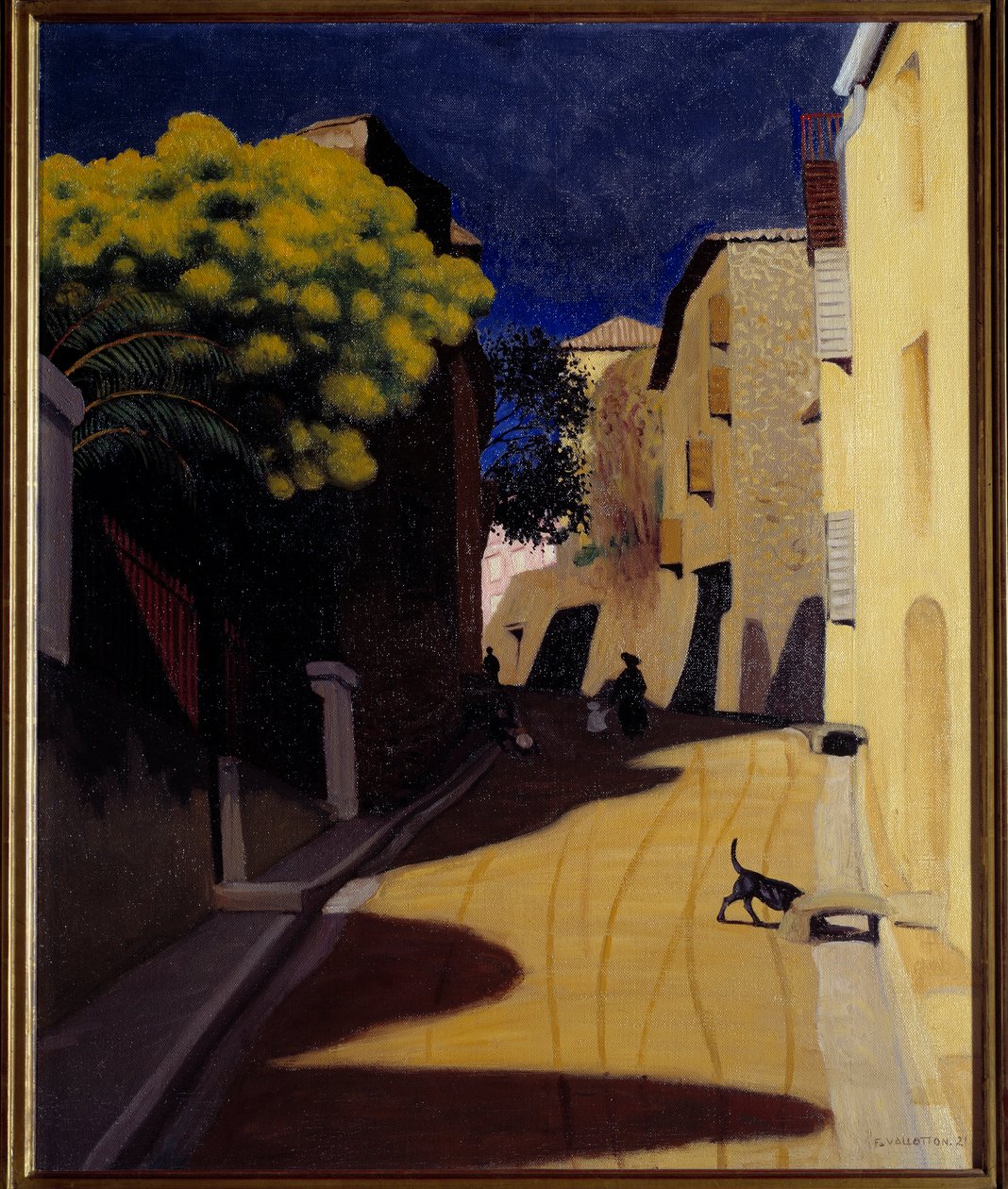 Mimosat kukkivat Cagnesissa vuonna 1921 Felix Vallottonin (1865-1925) maalaus tekijältä Felix Edouard Vallotton