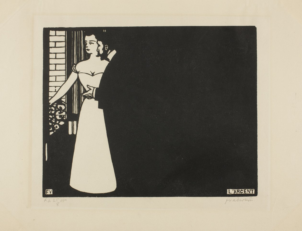 Raha, levy viisi elokuvasta "Intimacies", 1898 tekijältä Felix Edouard Vallotton