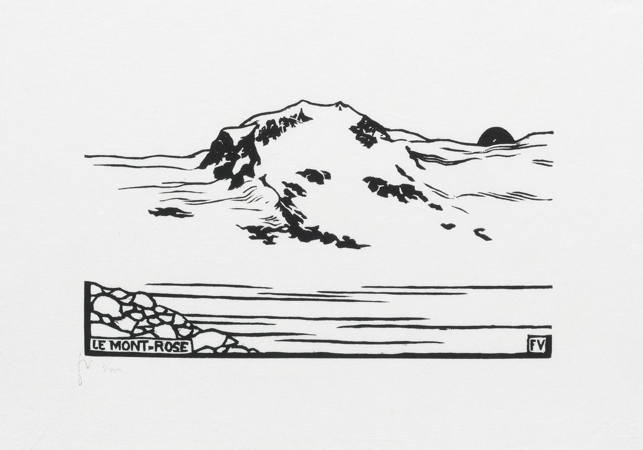 Mont-Rose, 1892 tekijältä Felix Edouard Vallotton