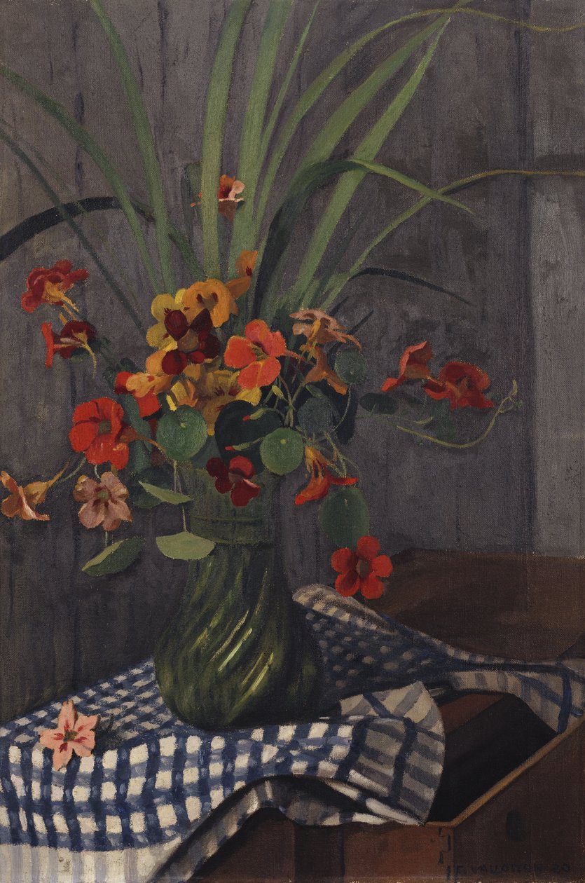 Nasturtiums, 1920 tekijältä Felix Edouard Vallotton